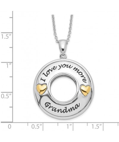 Sterling Silver Gold Plated Antique Cubic Zirconia I Love You More Grandma Necklace, 18 $38.75 Necklaces