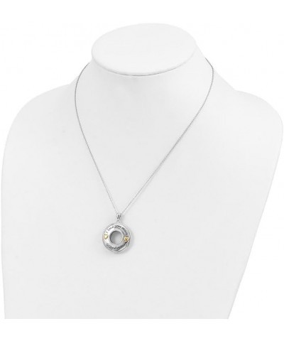 Sterling Silver Gold Plated Antique Cubic Zirconia I Love You More Grandma Necklace, 18 $38.75 Necklaces