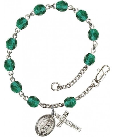 December Birth Month Bead Rosary Bracelet with Patron Saint Petite Charm, 7 1/2 Inch Saint Zoe of Rome $39.85 Bracelets