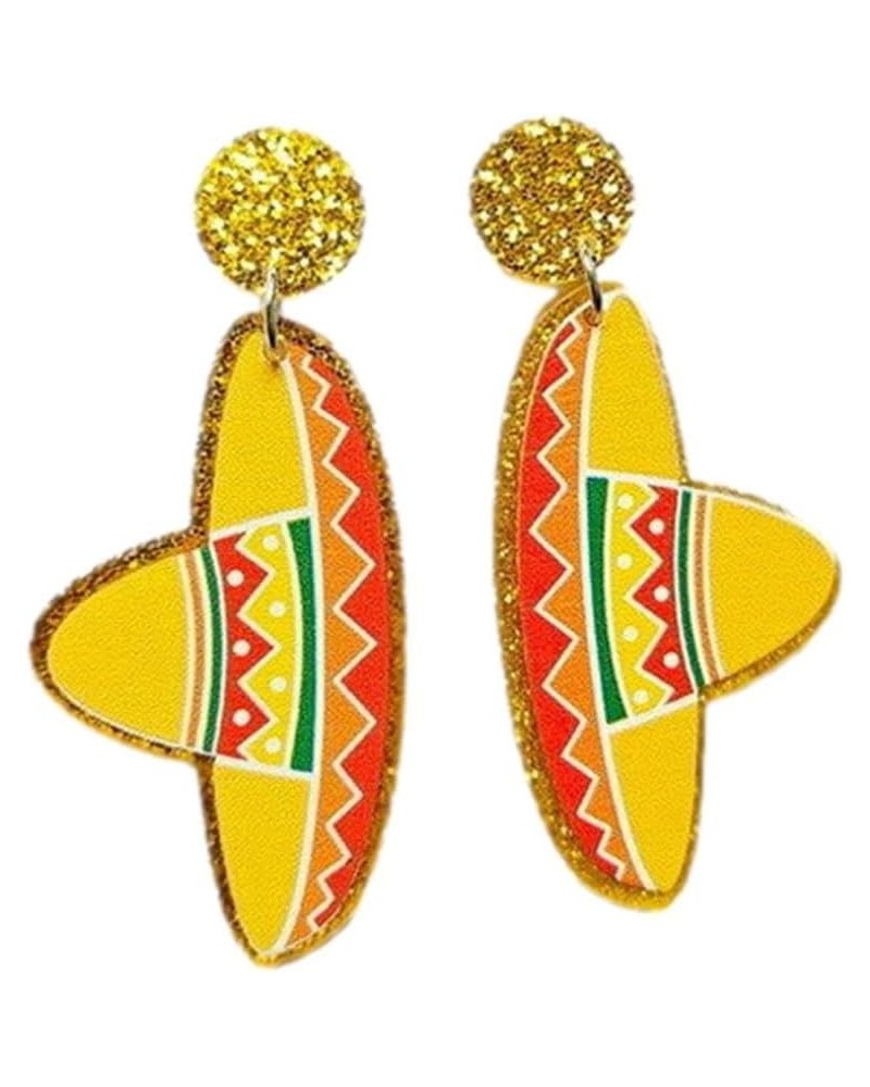 Cinco De Mayo Earrings Colorful Mexican Fiesta Horse Cactus Guitar Shape Earrings for Women Girls Jewelry C $4.67 Earrings