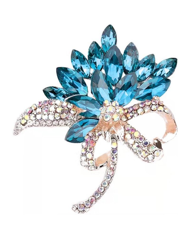 Flower Brooches Pins for Women Fashion Brooch for Women, Floral Women's Brooches & Pins Elegant Crystals Rhinestone Women Cor...