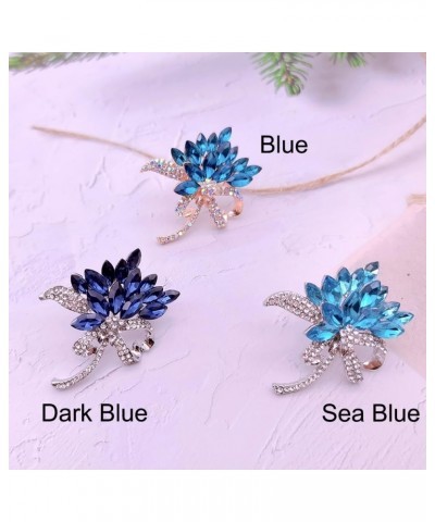 Flower Brooches Pins for Women Fashion Brooch for Women, Floral Women's Brooches & Pins Elegant Crystals Rhinestone Women Cor...