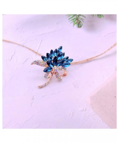 Flower Brooches Pins for Women Fashion Brooch for Women, Floral Women's Brooches & Pins Elegant Crystals Rhinestone Women Cor...