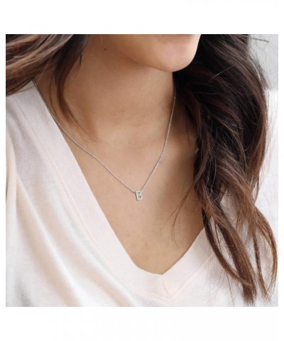 Small Initial Necklace for Women Stainless Steel Tiny Letter Necklace Personalized Name Necklace for Girls M $8.00 Necklaces