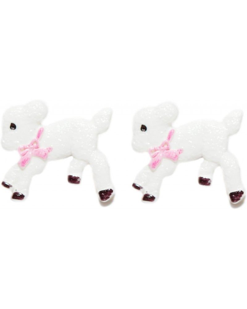 White Baby Lamb Stud Earrings (S0506) $10.34 Earrings