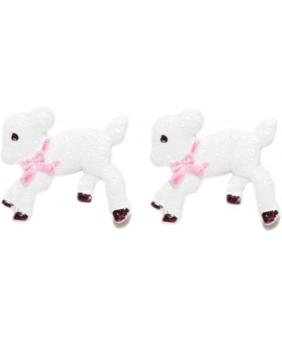 White Baby Lamb Stud Earrings (S0506) $10.34 Earrings