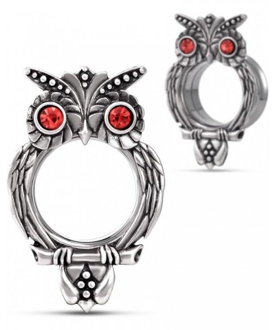 Gauges for Ears, Owl Eyelet Tunnels Flesh Earring, Stainless Steel Silver Stretchers. S8599G 9/16"(14mm) $10.26 Body Jewelry