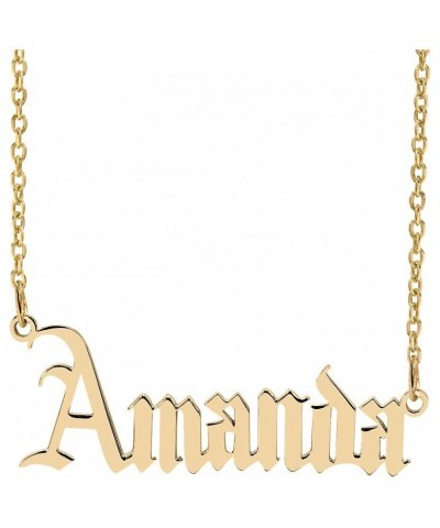 Elegant Designs 14K Gold Sterling Silver Personalized Script Nameplate Necklace - Customizable Handcrafted Jewelry for Women ...