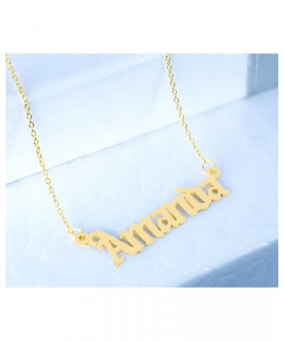 Elegant Designs 14K Gold Sterling Silver Personalized Script Nameplate Necklace - Customizable Handcrafted Jewelry for Women ...