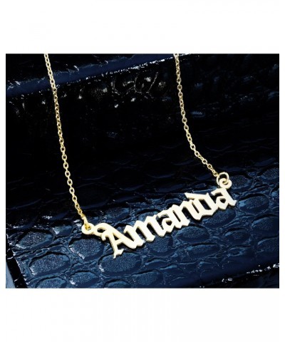 Elegant Designs 14K Gold Sterling Silver Personalized Script Nameplate Necklace - Customizable Handcrafted Jewelry for Women ...