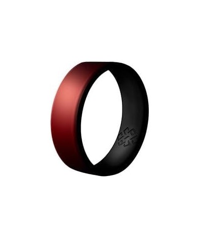 2-Toned Silicone Rings - Breathable Comfort Fit in 6mm Bandwidth Metal Red Black 6 $15.29 Rings