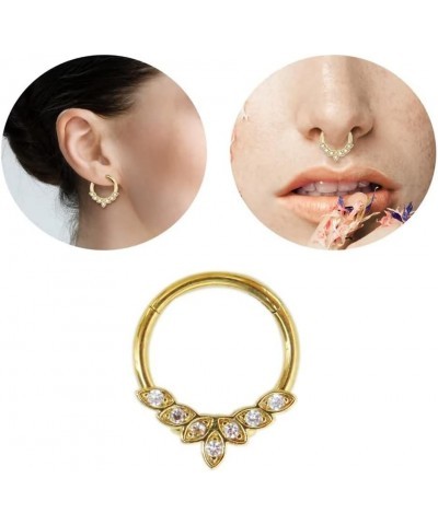 5Pcs Earring Nose Ring Piercing Tragus Hoop Cartilage Earring Hoop Body Piercing Jewelry Nose Ring for Women Girl Gift Gold 1...