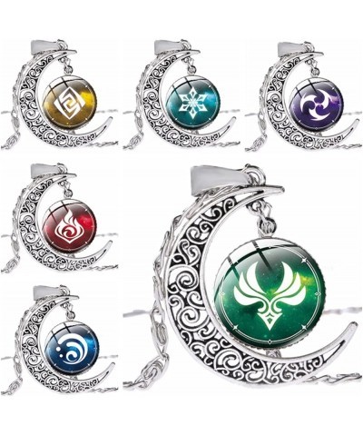 Genshin Impact Moon Pendant Adjustable Hand Woven Leather Necklace Christmas and Birthday Gift Necklace Normal 13 $6.88 Neckl...