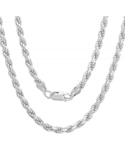 1.2MM Rope Chain .925 Solid Sterling Silver Sizes 16-30 24.0 Inches $14.50 Necklaces