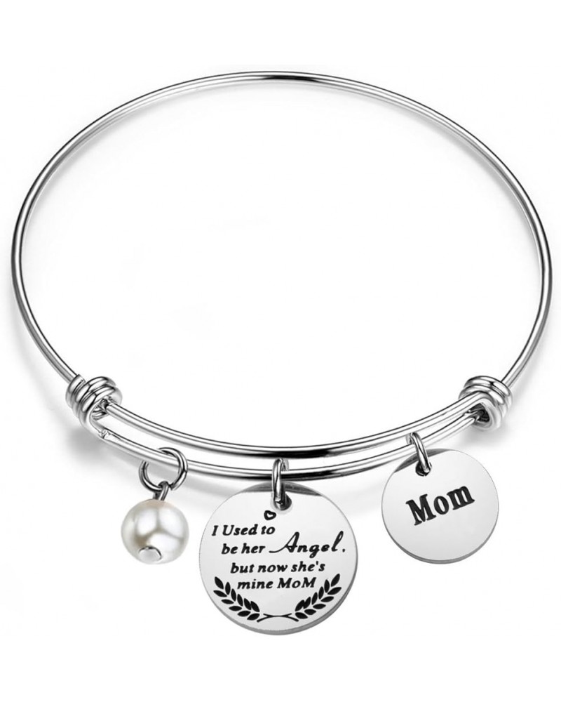 Memorial Jewelry I Used to Be His/Her Angel Bracelet in Memory of Loved One Dad Mom Sympathy Gift In memory of mom bracelet $...