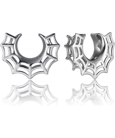 2 Pcs Hollow Design Saddle Plugs Gauges for Women Ventilate Ear Tunnels Gauges for Men Breathe Surgical Steel Gauge Earrings ...