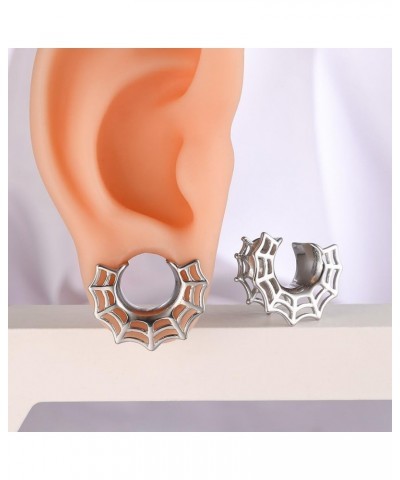 2 Pcs Hollow Design Saddle Plugs Gauges for Women Ventilate Ear Tunnels Gauges for Men Breathe Surgical Steel Gauge Earrings ...