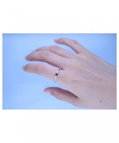 10K Yellow Gold Genuine Blue Sapphire and Natural Diamond (I1) Ring for Women. $149.51 Rings