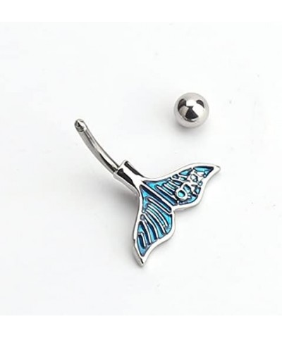 Mermaid Stainless Steel Blue Steel Color Belly Button Piercing Jewelry Hypoallergenic Woman $7.79 Body Jewelry