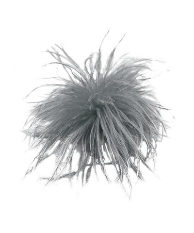 Ostrich Feather Hairpin Feather Brooches Hoop Feather Head Flower for Women Retro Hair Jewelry Accessories for Women Bride Pa...