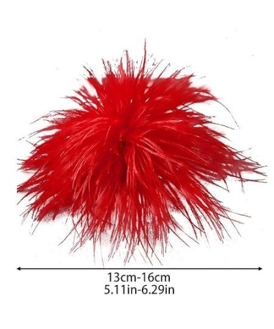 Ostrich Feather Hairpin Feather Brooches Hoop Feather Head Flower for Women Retro Hair Jewelry Accessories for Women Bride Pa...