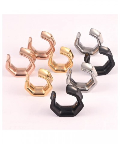 DIY Ear Tunnels Hanger Pendant Stainless Steel Plugs Gauges Stretcher 2g 0g Body Piercing Jewelry 14mm(9/16") F-Hexagon $6.71...