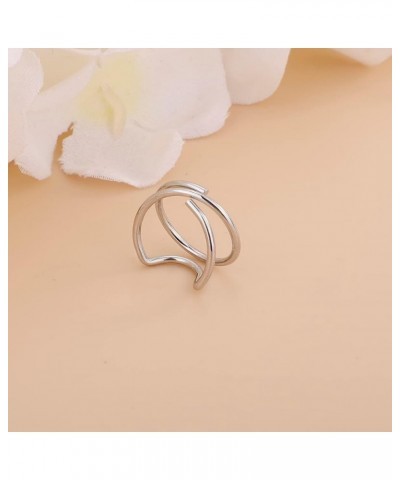 Boho Small Cute Silver Fingertip Ring Knuckle Nail Jewelry for Women Girls Fashion Knuckle Jewelry Silver Style 5 $7.49 Rings