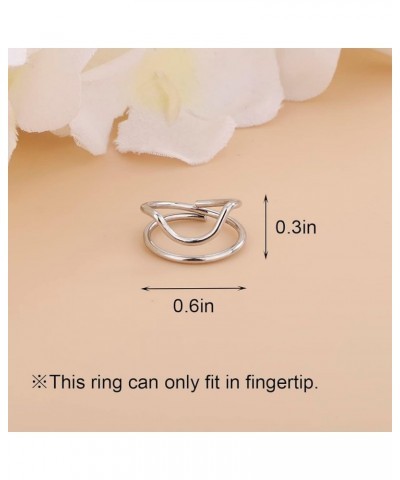 Boho Small Cute Silver Fingertip Ring Knuckle Nail Jewelry for Women Girls Fashion Knuckle Jewelry Silver Style 5 $7.49 Rings