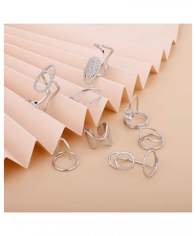 Boho Small Cute Silver Fingertip Ring Knuckle Nail Jewelry for Women Girls Fashion Knuckle Jewelry Silver Style 5 $7.49 Rings