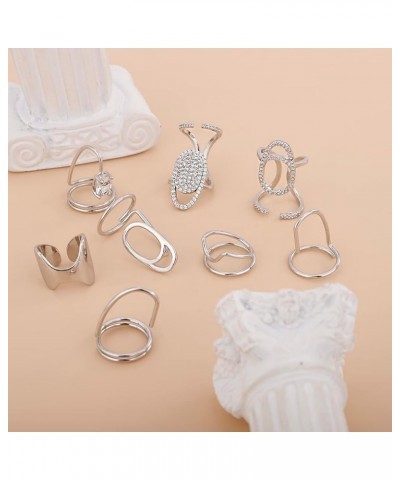 Boho Small Cute Silver Fingertip Ring Knuckle Nail Jewelry for Women Girls Fashion Knuckle Jewelry Silver Style 5 $7.49 Rings