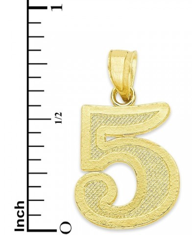 10k Gold Sports Numbers Pendant, Lucky Number Gifts for Her, Athletic Style Jewelry, Gift for Athletes (5) $25.62 Pendants