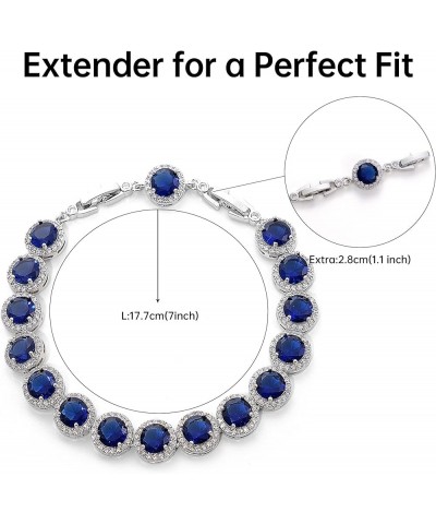 Bracelets for Women 18K White Gold Plated CZ Bracelets Women and Teen Girls Tennis Bracelets Cubic Zirconia Stunning Silver C...