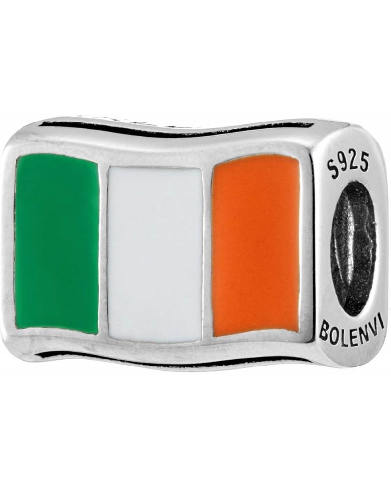 Flags Travel Country 925 Sterling Silver Charm Bead For Pandora & Similar Charm Bracelets or Necklaces Ireland Irish $23.60 B...