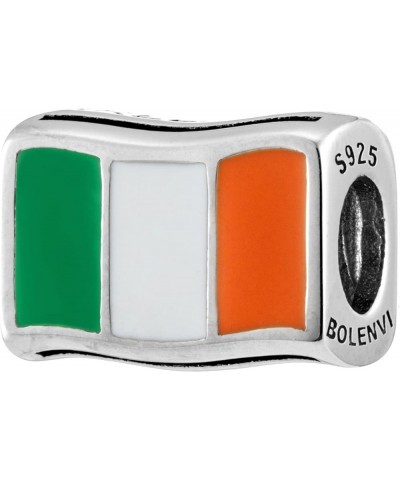 Flags Travel Country 925 Sterling Silver Charm Bead For Pandora & Similar Charm Bracelets or Necklaces Ireland Irish $23.60 B...