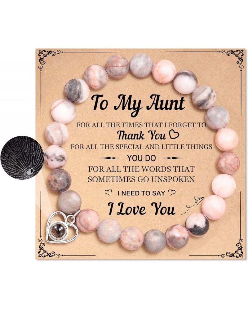 Mom/Aunt/Grandma/Mother in law Gifts, I Love You 100 Languages Bracelets from Daughter Niece Granddaughter Aunt $8.69 Bracelets