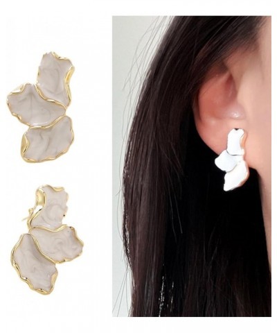 Earrings Irregular Flower Ear Rings Elegant Maple Leaf Floral Dangle Earrings for Women Girls Fashionable Jewelry Accessories...