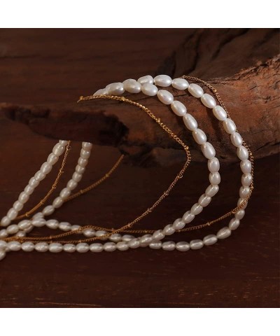 14K Gold Necklace with Freshwater Pearls, Double Layer Clavicle Design, Exquisite Jewelry Gift for Special Occasions style tw...