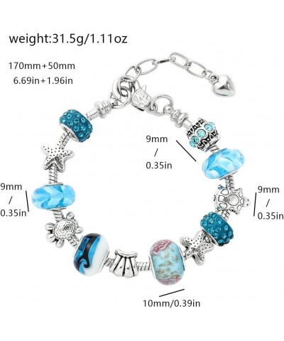 Card Captor Sakura Anime Charm Bracelet - Bracelets Merchandise Jewelry Gifts for Women Girls Blue Ocean $9.53 Bracelets