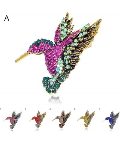 Brooch Pins, Brooch Crafts,Brooch Pin Hummingbird Colored Rhinestone Accessory Exquisite Long Lasting Lapel Brooch Clothes De...