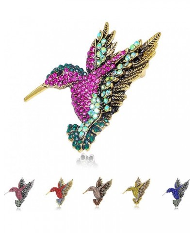 Brooch Pins, Brooch Crafts,Brooch Pin Hummingbird Colored Rhinestone Accessory Exquisite Long Lasting Lapel Brooch Clothes De...