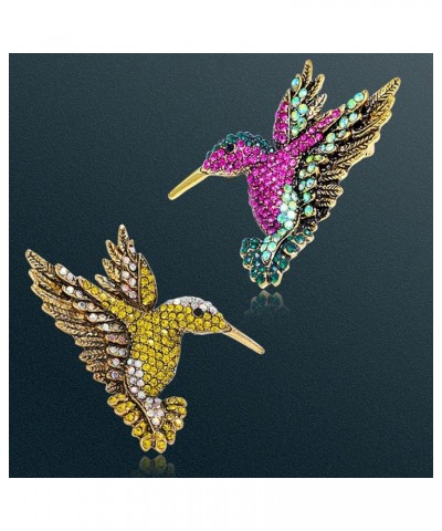 Brooch Pins, Brooch Crafts,Brooch Pin Hummingbird Colored Rhinestone Accessory Exquisite Long Lasting Lapel Brooch Clothes De...