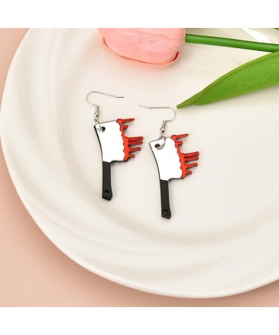 Halloween Earrings for Girls Women Dangling Hypoallergenic Bloody Knife Earring for Ladies Scary Halloween Coustume Earring B...