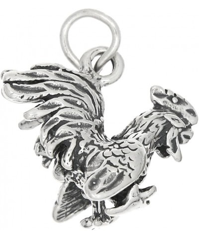 Sterling Silver Oxidized Three Dimensional Gamecock Rooster Charm $12.83 Bracelets