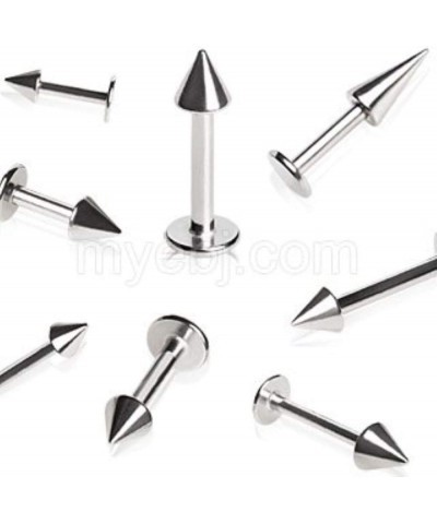 316L Surgical Steel Labret/Monroe with Spike 14GA, Length: 5/16", Ball Size: 4x12mm $9.17 Body Jewelry