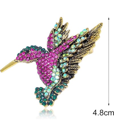 Brooch Pins, Brooch Crafts,Brooch Pin Hummingbird Colored Rhinestone Accessory Exquisite Long Lasting Lapel Brooch Clothes De...