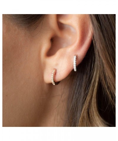 18K Gold Plated Cubic Zirconia Cuff Earrings, 3 Pairs with 12MM, 14MM & 16MM, the for any Occasion silver color $10.50 Earrings