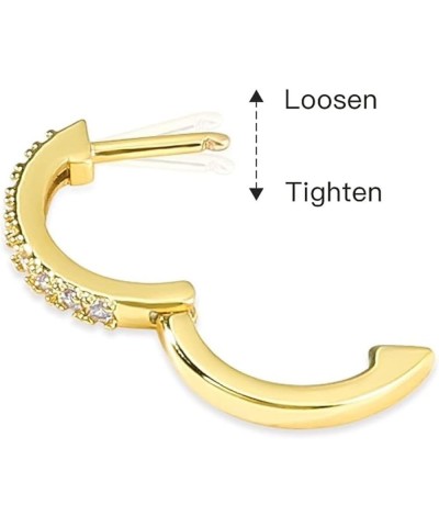 18K Gold Plated Cubic Zirconia Cuff Earrings, 3 Pairs with 12MM, 14MM & 16MM, the for any Occasion silver color $10.50 Earrings