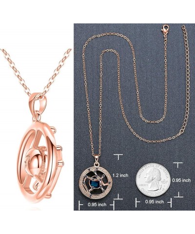 Superstar Zodiac Constellation Pendant Necklace Made with Premium Crystal Horoscope Jewelry, Gold or Rose Gold Plated, 18"+ 2...