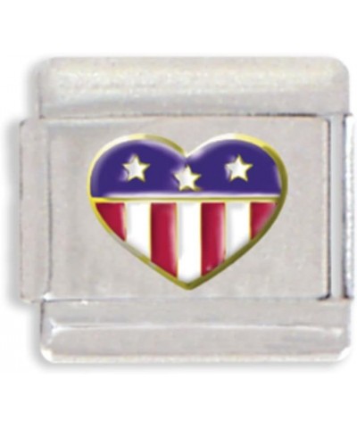 American Flag Shield Italian Charm $7.72 Bracelets