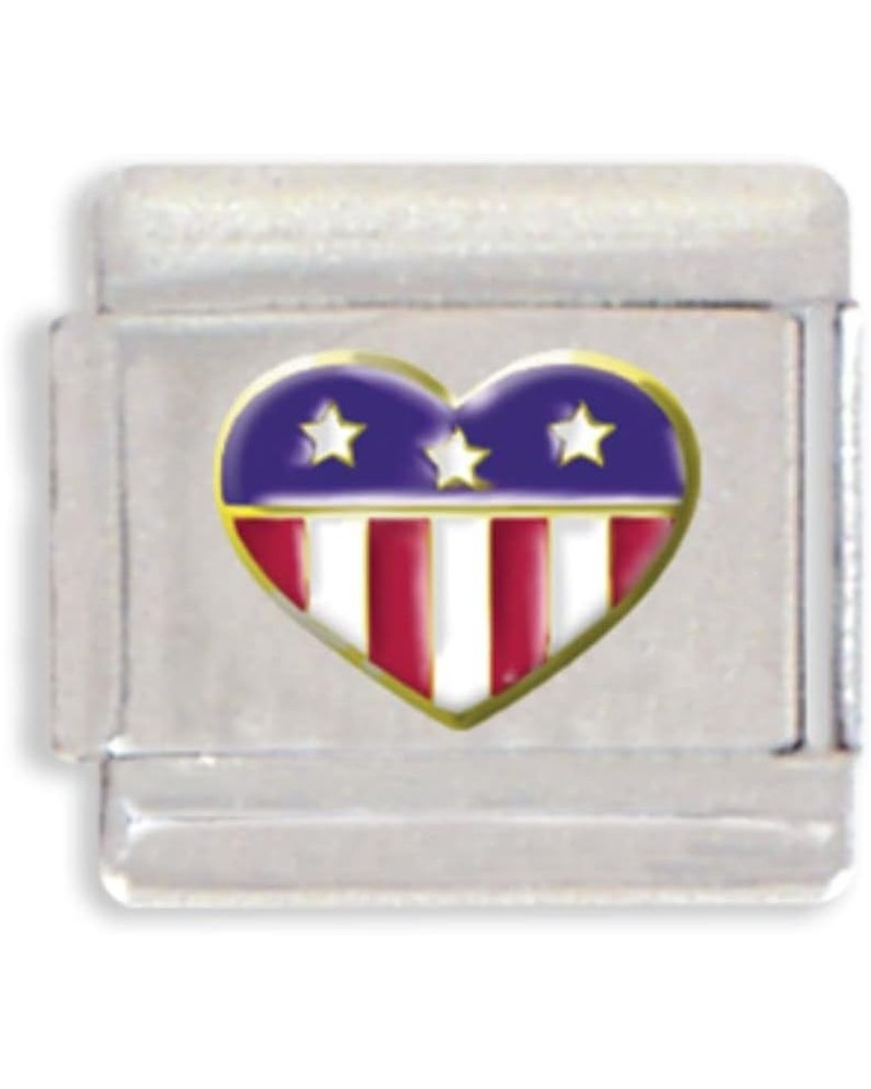 American Flag Shield Italian Charm $7.72 Bracelets